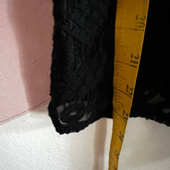 Black Lace Mesh Tank Top, Goth Whimsigoth Grunge Indie Sleaze Small - Picture 5 of 6